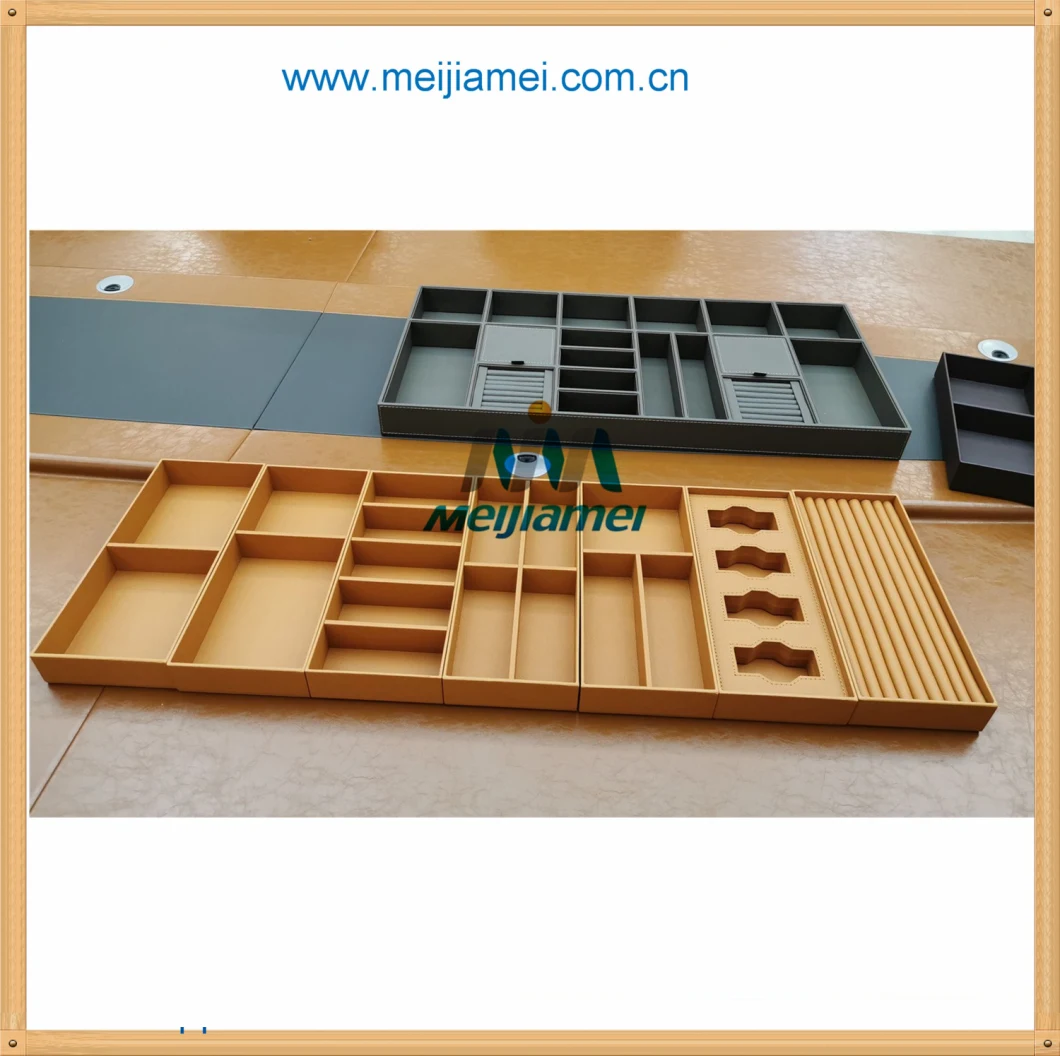 Mix and Match MDF Leather Jewelry Storage Tray for Bedroom