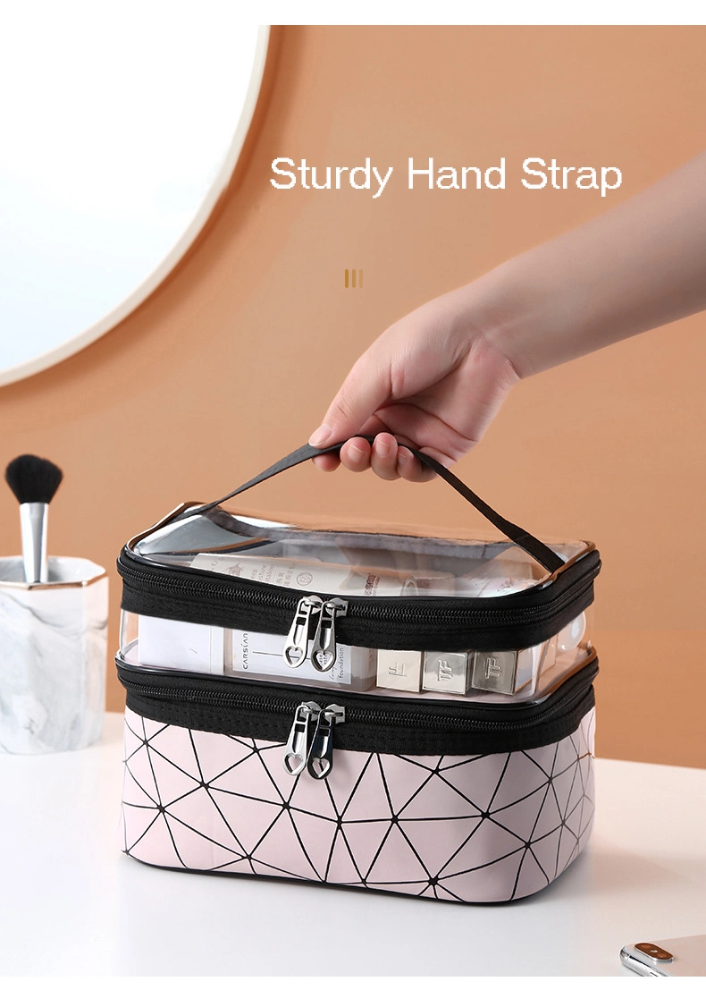 Multifunction Travel Clear Makeup Bag Fashion Diamond Cosmetic Bag Toiletries Organizer Waterproof Females Storage Make up Cases