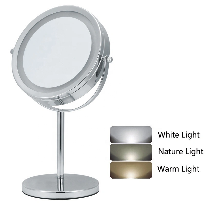 Manufacturer Makeup Dressing Table Double Sides Round LED Vanity Makeup Mirror