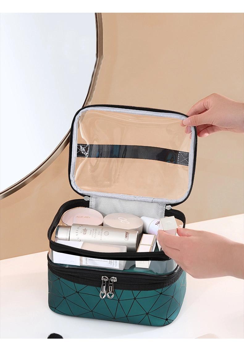 Multifunction Travel Clear Makeup Bag Fashion Diamond Cosmetic Bag Toiletries Organizer Waterproof Females Storage Make up Cases