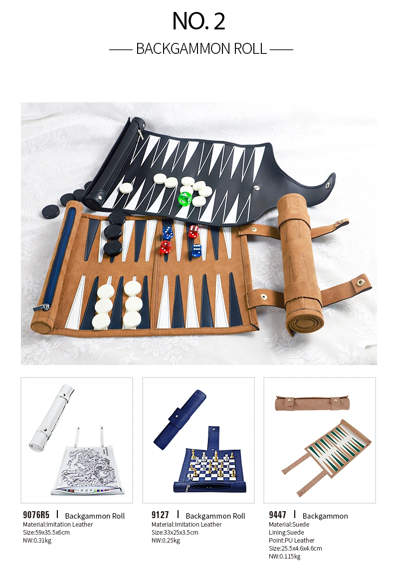 2023 Promotion Gift Backgammon Roll Custom for Travel Entertainment