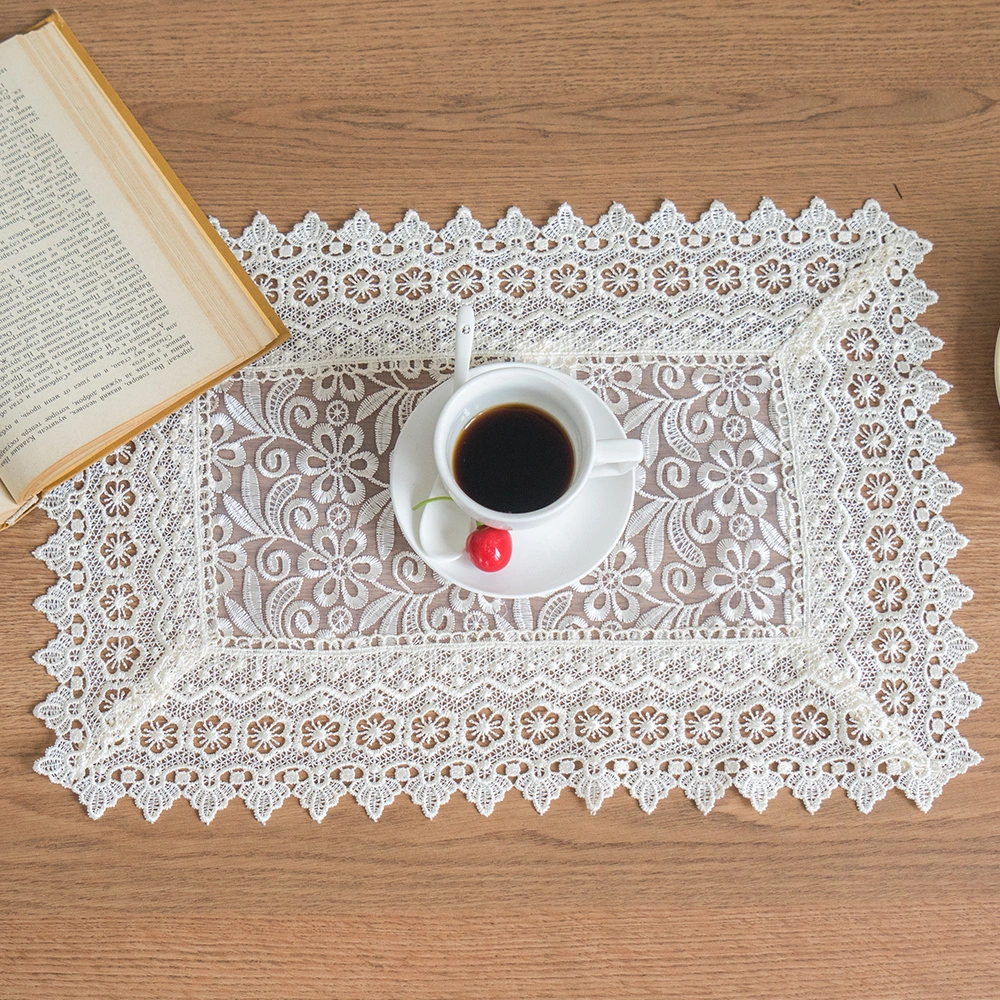 White Color Home, Cafee Decor Table Place Mat