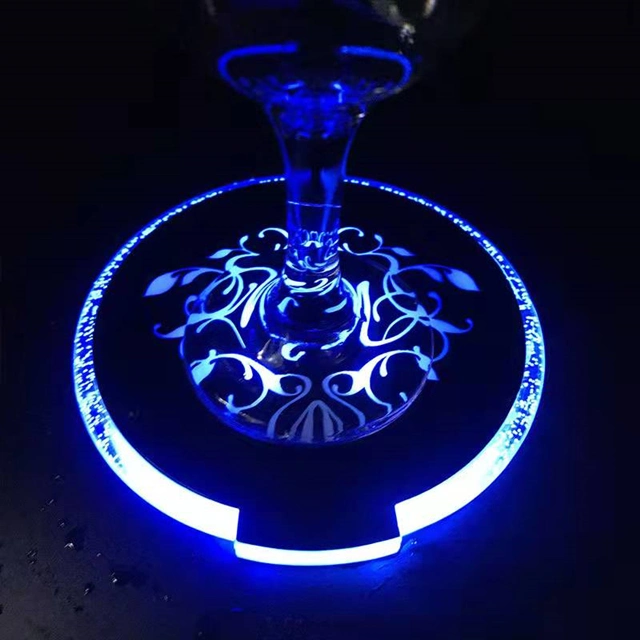 Popular Custom Light up Glowing LED Color Changing Coasters