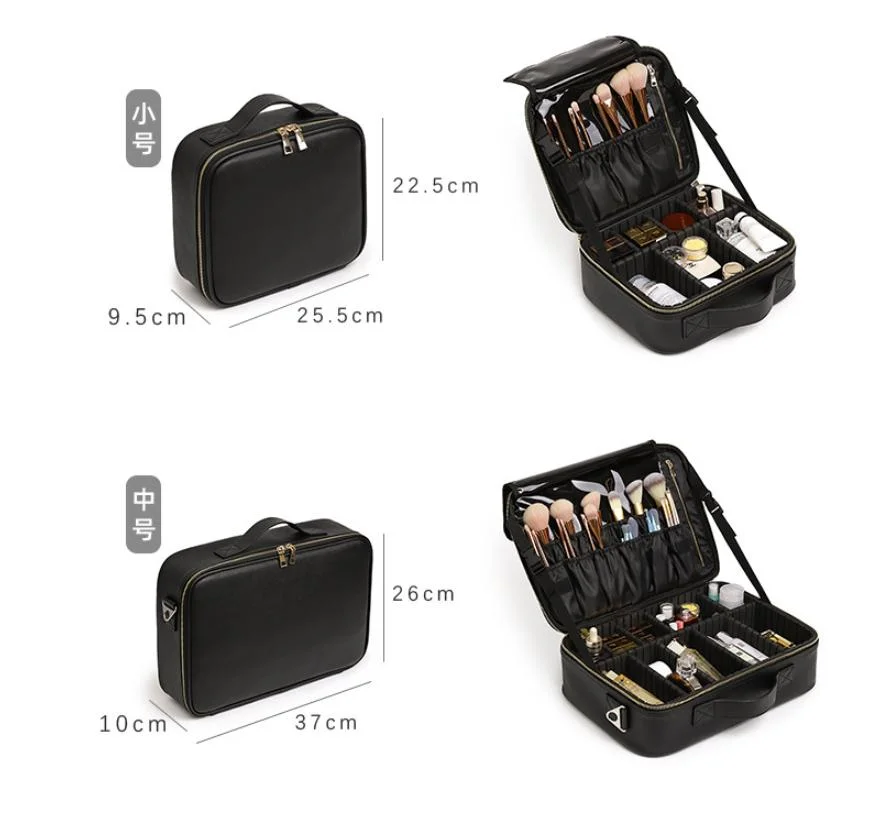 PU Leather Makeup Tote Women Travel Cosmetic Bags &amp; Cases