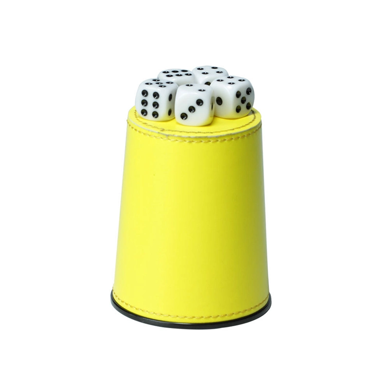 Factory Price OEM Custom Color PU Leather Velvet Dice Cup