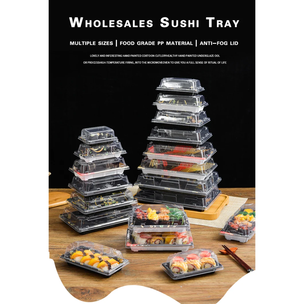 Sushi Storage Packaging Box Display Plastic Food Trays