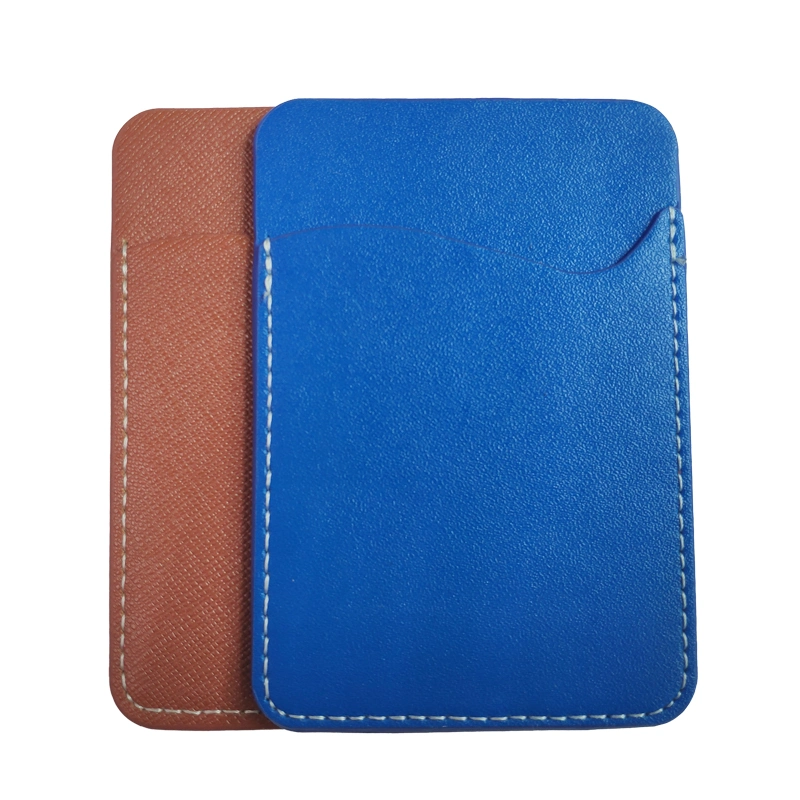 Factory OEM Adhesive Phone Wallet PU Leather Cell Phone Card Holder for All Smartphones &amp; Cases