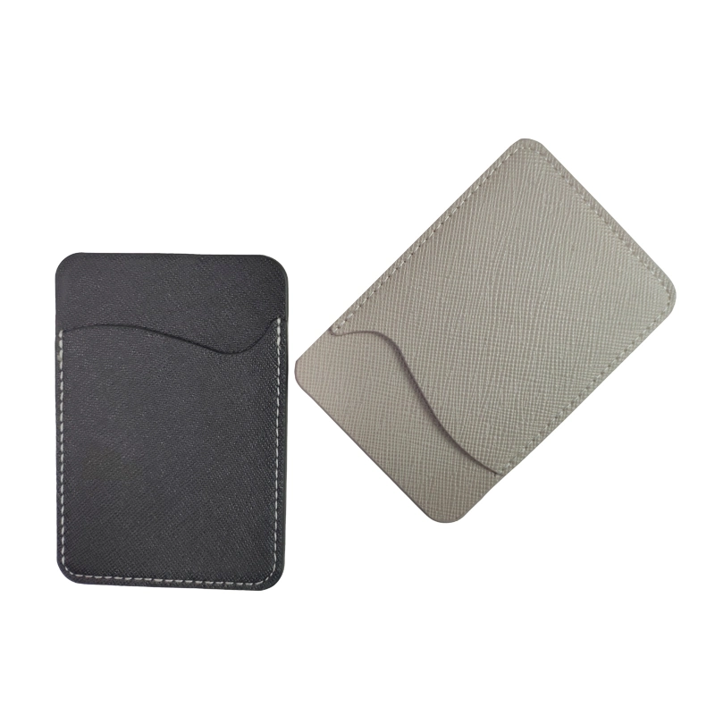 Custom Print Logo PU Leather 3m Adhesive Cell Phone Card Holder