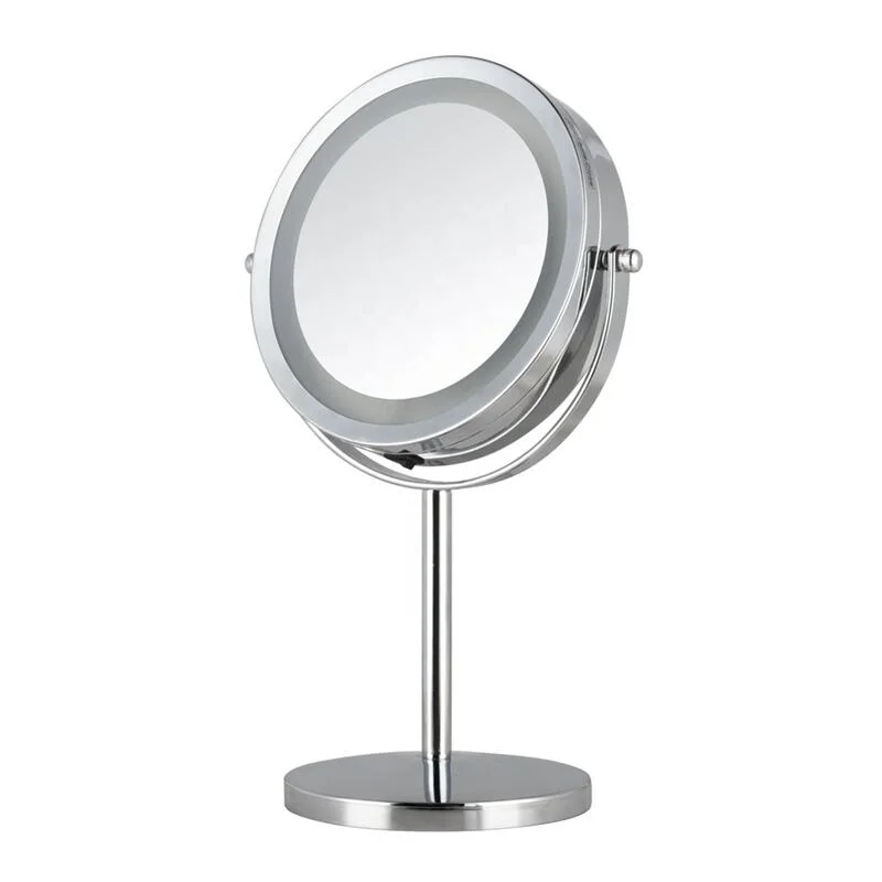 Manufacturer Makeup Dressing Table Double Sides Round LED Vanity Makeup Mirror