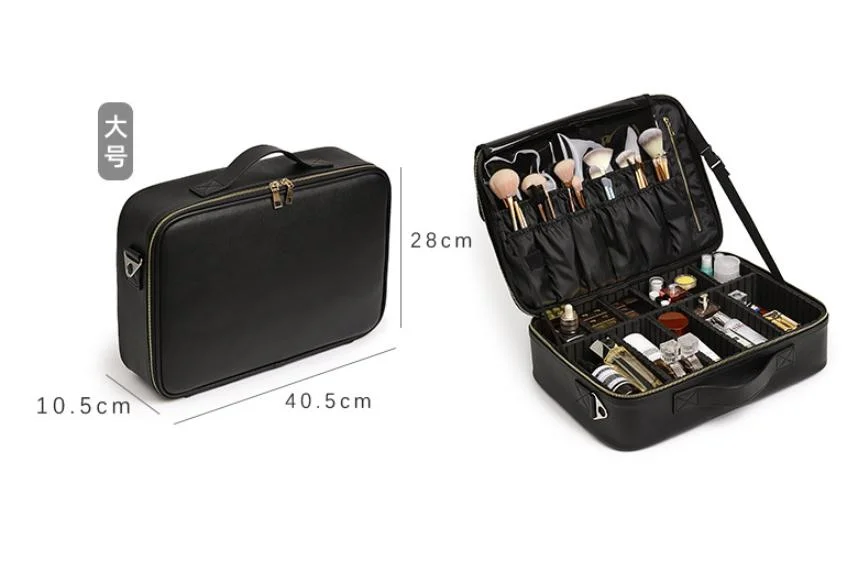 PU Leather Makeup Tote Women Travel Cosmetic Bags &amp; Cases