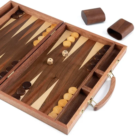 Personalized Customleatherette Backgammon Game Set with Board
