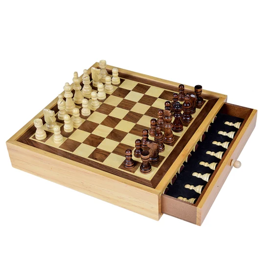 Hot Sale Luxury 19 Inch Carbon Fiber Leather Gifts Backgammon Checkers Chess Game Set International Chess and Backgammon