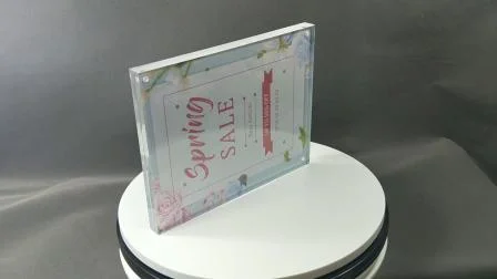 Custom Size 4× 6 8× 10 5× 7 Block Clear Double Sided A3 A4 A5 Desktop Magnetic Acrylic Photo Frame