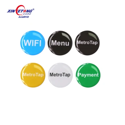 13.56 MHz Key Fob Transparent Badge Luggage Epoxy RFID Name Tag NFC Mini Card