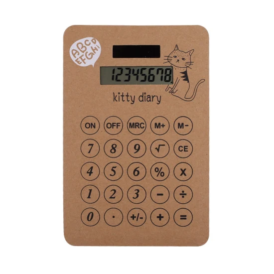 Mini Solar Calculator Creative Promotion Gift Kraft Paper Cover Mouse Pad