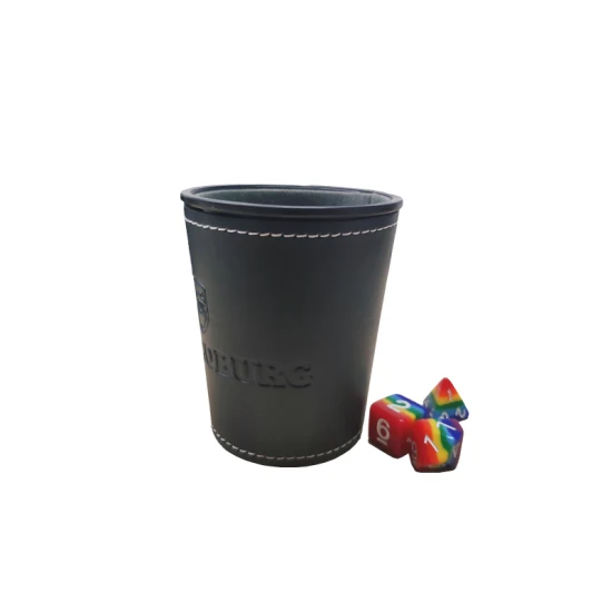 Entertained Activities Tool in Bar and KTV Logo Custom Leather Dice Cups