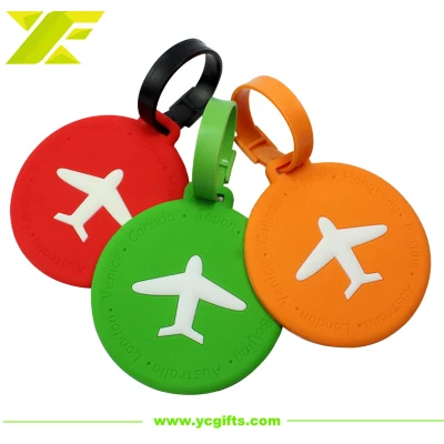 Custom Souvenir Personalized Design Logo Soft PVC Rubber Silicone Travel Luggage Tags