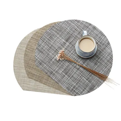 Heat Stain Resistant Anti-Skid Kitchen Textile Linen PVC Placemat