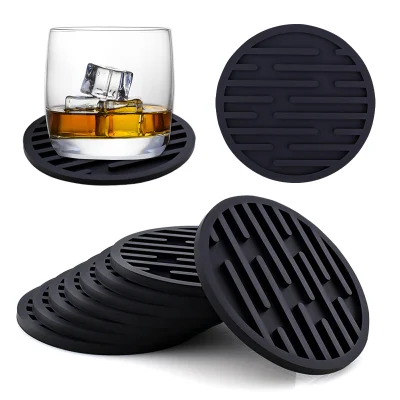 Silicone Non-Slip Coaster Heat-Resistant Coaster Desktop Protection Soft Rubber Drink Coaster