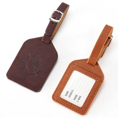 Favourable Price Custom PU Leather Luggage Tag Travel Luggage Tag