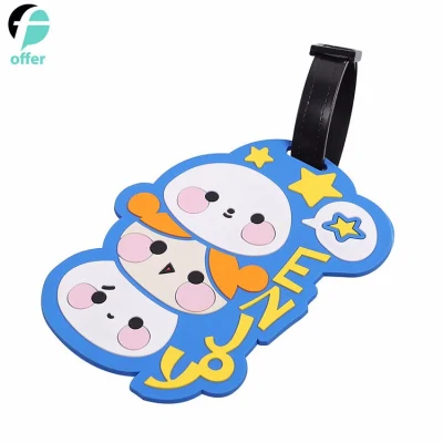 Cute Animals Luggage Tags, Colorful Silicone Travel Suitcase Bag Label